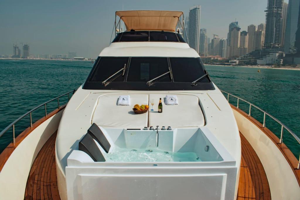 80-foot yacht with jacuzzi